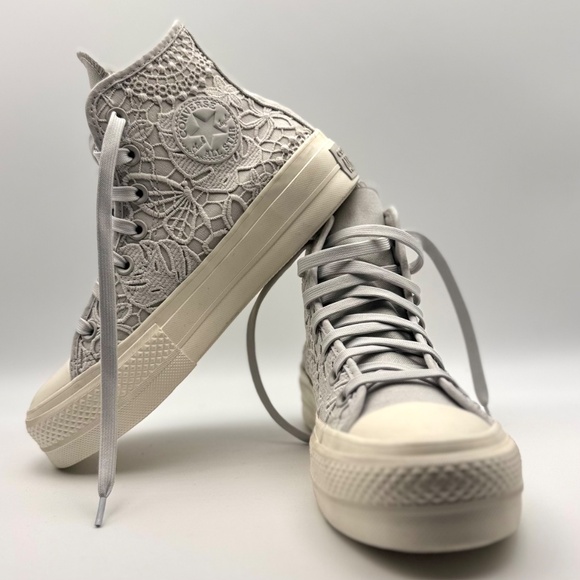 NWOT CONVERSE Chuck Taylor All Star High Top Platform Crocheted Sz 6 - Picture 4 of 12